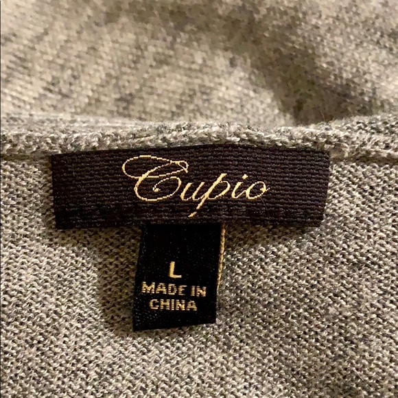 Charcoal and Gray Hooded Cardigan - Picture 6 of 7